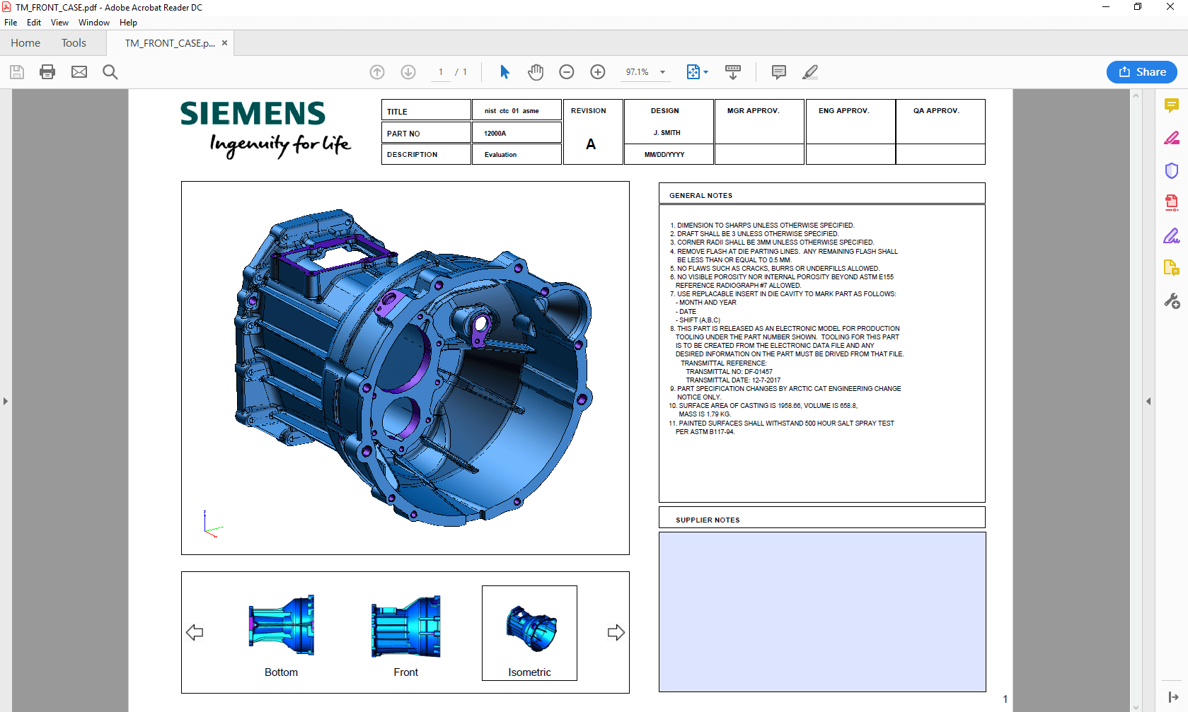 Technisches Datenpaket 3D PDF