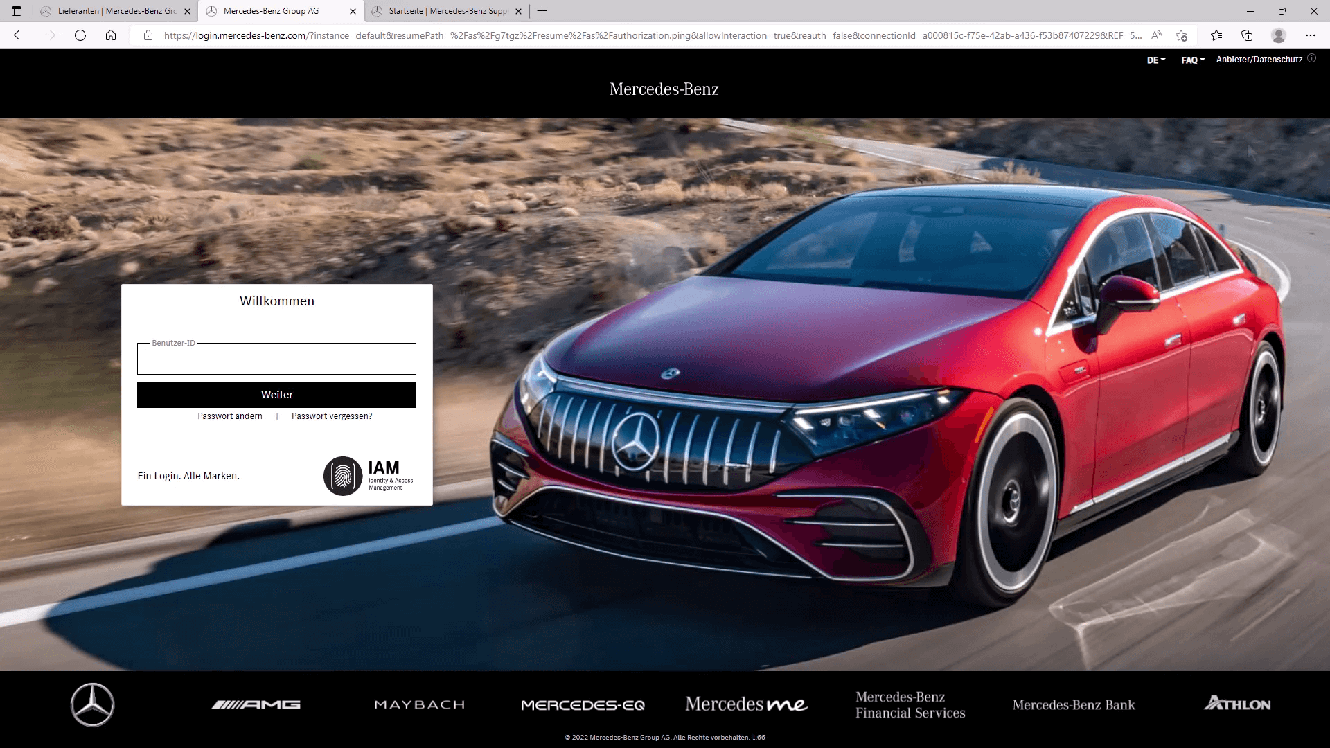 NX Supplier Portal von Mercedes-Benz Group